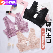 South Korean vest style without steel ring bra cover big code lace comfortable and breathable underwear female summer thin section IMC166