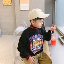 Rice Small Van Dress 2019 Winter New Children Black Casual Leave Two Double Thickened Letters Printed Acropolis