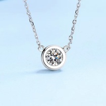 Minima studded simulation diamond lock bone chain pendant pure silver round drill 50 for lovers necklace woman fashion 100 lap gift