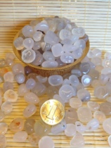 Buddhist supplies-white agate stone for Manja Qibao stone natural agate zhuang zang Qibao Stone 1 Two