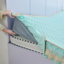 Solid color quilted milk velvet tatami special mattress custom non-slip thickened washable mattress cover