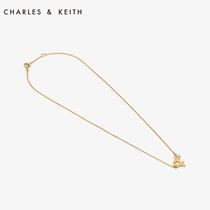 CHARLES & KEITH Romantic gift CK5-22120186 European and American metal chain lock buckle necklace FEMALE