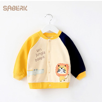 Small Shells Baby Boy Clothing Jacket Spring Autumn Clothes Pure Cotton New Thin Male Baby Cardiovert Blouse Girl Baseball Suit
