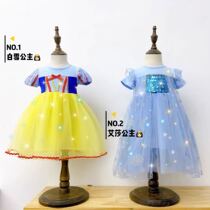 Girls  dresses summer 2020 new Western style childrens clothes frozen snow White skirt