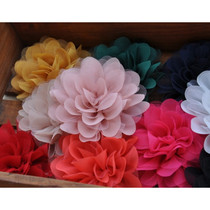 DIY three-dimensional chiffon flowers multi-color mesh fabric jewelry headwear hair accessories clothing corsage flower accessories