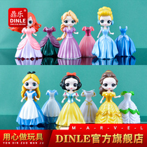 Snow White hand-run model can be changed into clothes Mermaid Cinderella childrens toys ornaments girl gifts