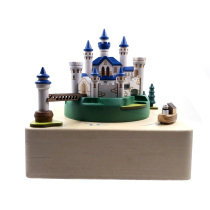 Taiwan Jeancard Forest Castle Music Box Eight Tone Birthday Gift Valentine's Day Friends Creative Wooden Rotation