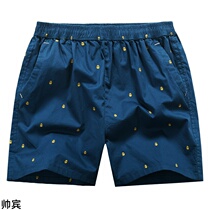 Tide summer mens cotton Super shorts beach pants three-point pants loose pajama pants home casual sports hot pants four points