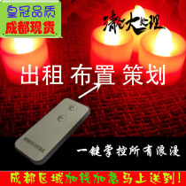 314 Valentines Day rental electronic led romantic pick-up girl candle Rose remote control birthday table wedding smoke-free