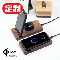 Woody Applicable Apple General phone holder 10W Mobile phone Wireless Charger Corporate event Gift logo Custom