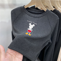 Child costume 2022 autumn winter new children's bottom shirt velvet thickened girls' long-sleeved t-shirts Children's underwear