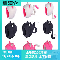 AturDive Cartoon cat girl Mi diving hat Cat headgear Snorkeling anti-sun tail can be changed to black powder white 3 colors