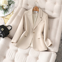 Small Sub Suit Jacket Woman Spring Autumn Net Red Leisure 2022 New Design Sense small crowdsourced senior feel Western-style short