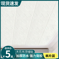 Wool Adobe House Roof Ceiling Ceiling Self-Adhesive Wallpaper 3d Solid Foam Wall Paper TV Background Wall Sticker Bedroom