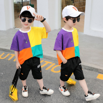 Yuppie handsome boysboys clothes suit summer clothes ins3 two 2 3 4 5 years old boy summer short sleeve clothes cool and handsome