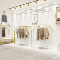 Clothing store wall hanging display rack Wall shelf Mens and womens wall hanging hanger creative single pole hanging clothes rack