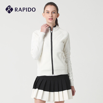 RAPIDO Spring womens pattern contrast classic soft and comfortable sports sweater jacket