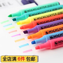 Stasta 3240 Triangle Pen Highlighter Large Solid Color Focus Marker Marker 8 Colors