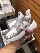 Hogan sneakers Yang Mi the same womens shoes thick-soled leather casual shoes inner heightened dad shoes platform shoes