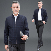 Dad jacket jacket coat spring autumn middle-aged and elderly mens clothing spring European casual middle-aged father coat spring clothing