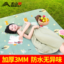 Beishan Wolf picnic mat thickened outdoor tent mat Outing spring outing picnic portable mat Lawn waterproof and moisture-proof mat