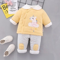 Newborn baby clothes Autumn and winter super Western princess boy female baby full moon autumn and winter cotton coat split suit