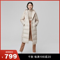 Poddon Olea new year ladies new Lianhood Long style Relaxed Fashion Warm Warm And Cold Temperament Duvet Clothing