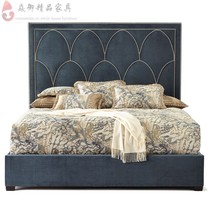 Soft cloth bed simple modern model room small household primary and secondary bedroom 1 5 1 82 meters single double large wedding bed customization