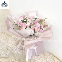 Milan Hollowed-out Circle of Centre Gauze Flower Bouquet Web Yarn Wrap paper Fresh flower Gift Wrapping packaging material