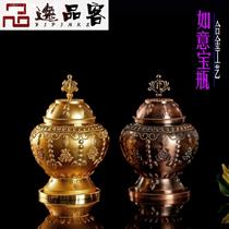 Buddhist utensils Buddhist supplies Tibetan Ruyi treasure bottle Dragon king incense burner Alloy sandalwood incense ornaments Dedicated to shrines ornaments Home