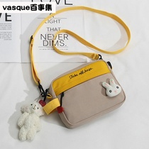 ins Wind canvas small bag female 2020 Korean version Joker Japanese girl student cute shoulder shoulder bag