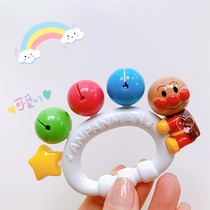 Japan Pinocchio Anpanman Toy Newborn Baby Puzzle Color Rattles Baby with Grab Handle Rattles