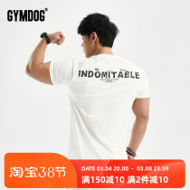 GYMDOG Jim Doug Sport short sleeve T-shirt male tide card printed with sweat and breathable elastic fitness training clothes