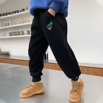 Boys trousers autumn models 2021 new childrens pants Sports spring and autumn clothes in the big Children leisure foreign atmosphere tide Korean version