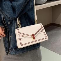 Hong Kong Chao Brand Leather Women's Bag 2021 Korean Fashion Joker Chain Messenger Bag Leisure Mini Single Shoulder Small Square Bag