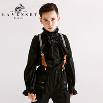 2022 New Autumn Winter Shirt Boy Yinglun White Shirt Children Pure Cotton Autumn and Tide-Boy Tide Retro