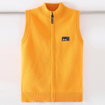 Childrens waistcoat autumn and winter outwear with velvet thickened waistcoat Ocean Gas Boy Knit Sweater Vest Big Boy Clothing