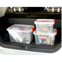 (Good quality clothes toys transparent car storage box finishing box Plastic storage 7 boxes with lid large medium and small