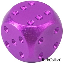 D6 aluminum metal purple solid Lucky rounded corner dice color choice decision to play tools