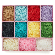 Natural raffi grass crushed soft light paper silk Gift Packaging Box Filler sugar Box Colour Fill Shredder Paper