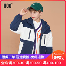 hoo boys cotton padded clothes children autumn and winter clothes thick coat big childrens cotton clothes hooded tide zipper cardigan foreign atmosphere