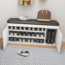 Hydraulic closed door changing shoes stool light and luxurious home doorway shoe cabinet stool integrated into the door stool can be sat style shoes storage box