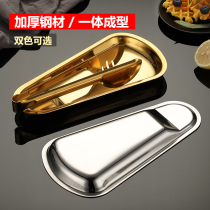 Stainless steel sector trays Spoon Cushion Dining tray buffet Cafeteria Trays Metal tray Dish Cutlery Golden Tray