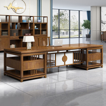Chinese Solid Wood Desk Brief Modern President Table Big Class Office Furniture Owner Table Solid Wood