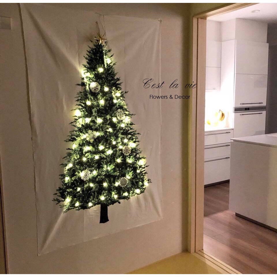 European and American foreign trade Christmas decoration hanging cloth small fresh party festival ins Christmas tree background cloth simple gifts