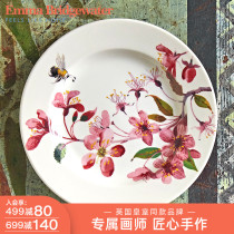Emma Bridgewater peach blossom 6 5-inch dinner plate glazed under-coloured hand-made ceramic kitchen cutlery tray