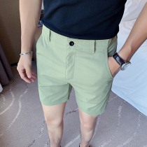 Casual Shorts Mens Summer Slim Fit Trends 100 Hitch Suit 50% Pants Tide Cards Pure 40% Western Pants Korean Version