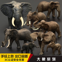 Childrens simulation animal toy wildlife model set large solid elephant African elephant Asian Elephant Garden