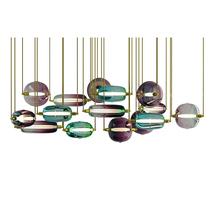 Nordic Wind Restaurant Chandelier Cafe Bar Terrace Creative Individuality Minimalist Designer Prototype board room glass lamps