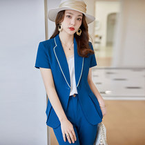 Summer Short Sleeve Suit Suit Woman Professional Dress Temperament Goddess Van Jewelry Store Work Suit Suit Summer Thin